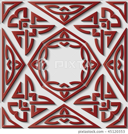 Seamless relief sculpture decoration retro pattern Seamless relief sculpture decoration retro pattern 45120353