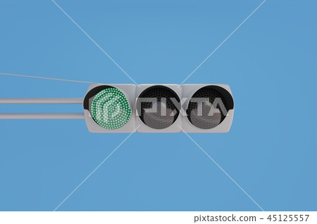 LED traffic lights that turn green 45125557