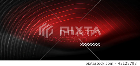 Neon glowing lines, magic energy space light concept, abstract background wallpaper design 45125798