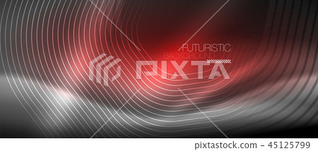 Neon glowing lines, magic energy space light concept, abstract background wallpaper design 45125799