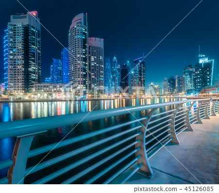 Dubai Marina bay view from Palm Jumeirah, UAE 45126085