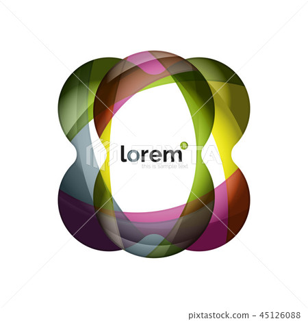 Abstract geometric design logo made of flowing elements Abstract geometric design logo made of flowing elements 45126088