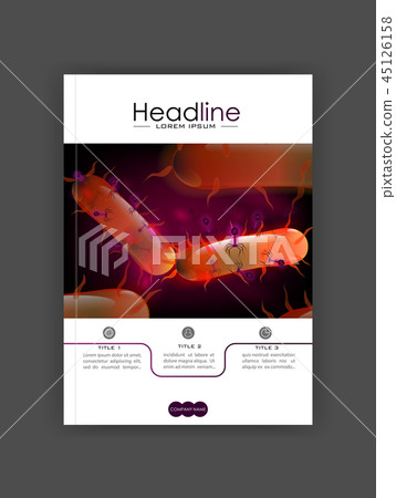 Orange 3d bacteria cell culture with flagellums Orange 3d bacteria cell culture with flagellums 45126158