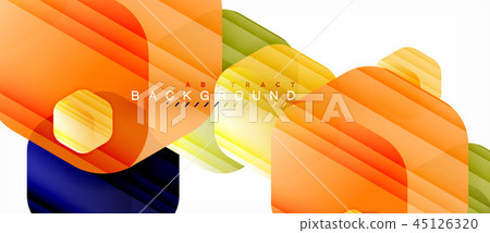 Glossy color hexagons modern composition background, shiny glass design Glossy color hexagons modern composition background, shiny glass design 45126320
