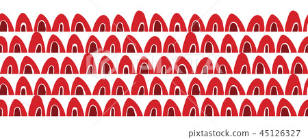 Vector red and depp red abstract geometric border. Vector red and depp red abstract geometric border. 45126327