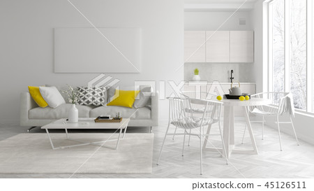 Interior modern design room 3D illustration 45126511