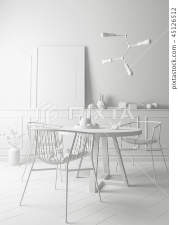 Interior modern design room 3D illustration Interior modern design room 3D illustration 45126512