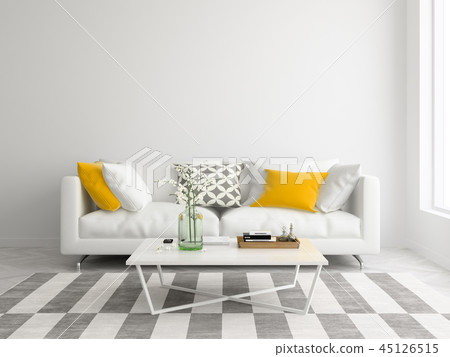 Interior modern design room 3D illustration Interior modern design room 3D illustration 45126515