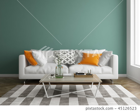 Interior modern design room 3D illustration Interior modern design room 3D illustration 45126523