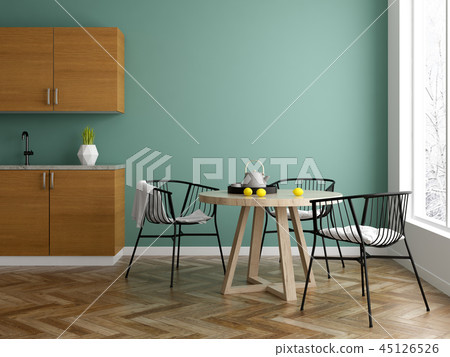 Interior modern design room 3D illustration Interior modern design room 3D illustration 45126526