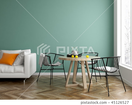 Interior modern design room 3D illustration Interior modern design room 3D illustration 45126527