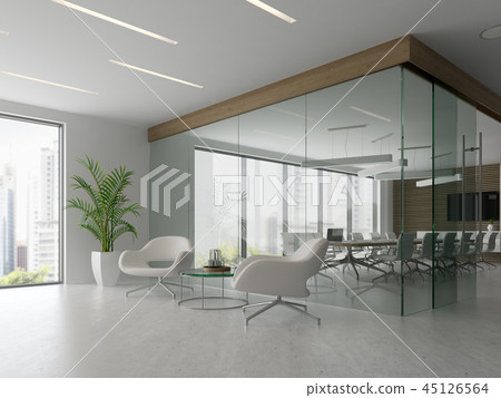 Interior of reception and meeting room 3D Interior of reception and meeting room 3D 45126564