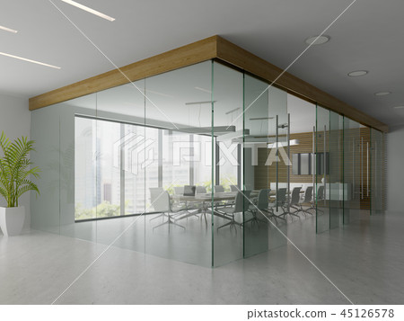 Interior of reception and meeting room 3D Interior of reception and meeting room 3D 45126578