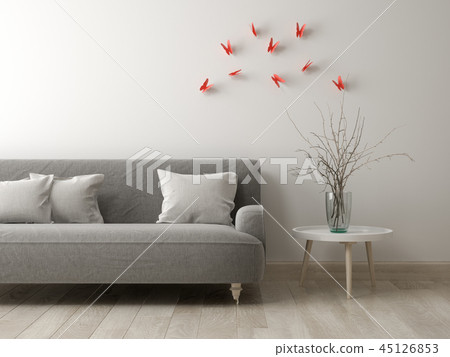 Part of modern interior design 3D rendering 45126853