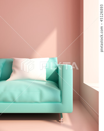 Part of modern interior design 3D rendering Part of modern interior design 3D rendering 45126893