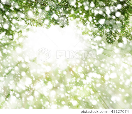 Christmas background with white snow Christmas background with white snow 45127074