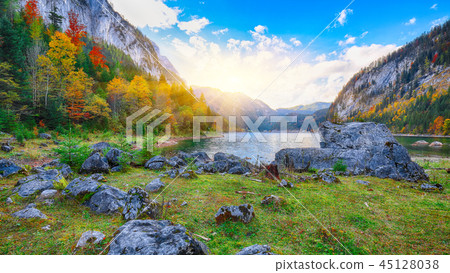 Beautiful view of idyllic colorful autumn scenery Beautiful view of idyllic colorful autumn scenery 45128038