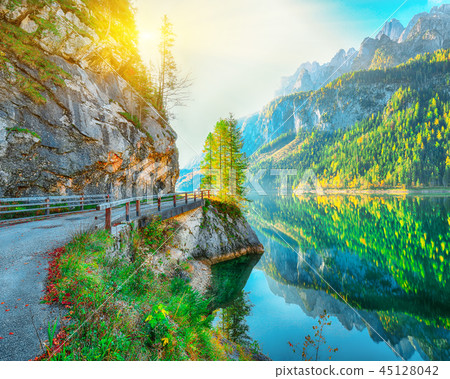 Beautiful view of idyllic colorful autumn scenery Beautiful view of idyllic colorful autumn scenery 45128042