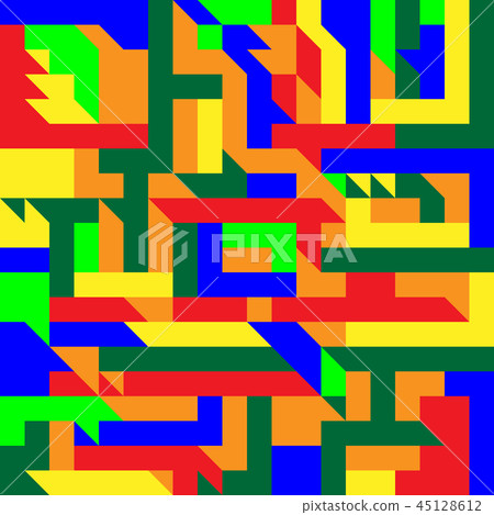 Seamless pattern of geometric objects - Stock Illustration [45128612 ...