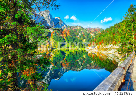 Beautiful view of idyllic colorful autumn scenery Beautiful view of idyllic colorful autumn scenery 45128683