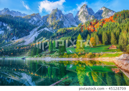 Beautiful view of idyllic colorful autumn scenery Beautiful view of idyllic colorful autumn scenery 45128709