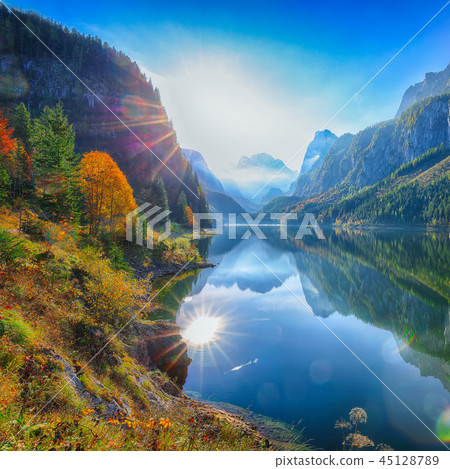 Beautiful view of idyllic colorful autumn scenery Beautiful view of idyllic colorful autumn scenery 45128789