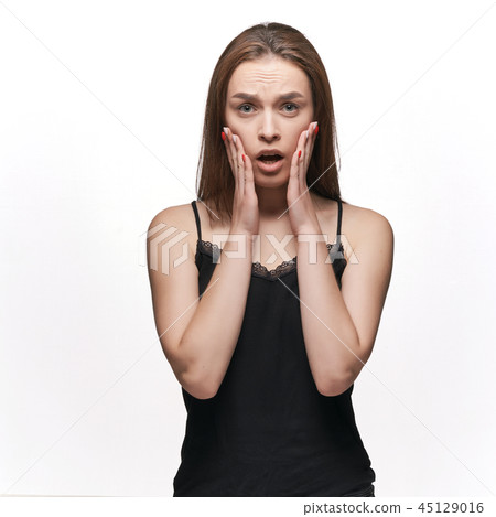 Natural beauty emotional girl Natural beauty emotional girl 45129016