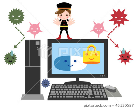 PC 7 PC desktop virus 45130587