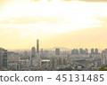 Sunset View of Seoul’s Skyline in South Korea 45131485