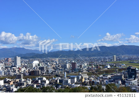 福井市風光[中央。 Toteshima.Toshima.For Asuwa River] 45132811