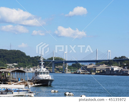 尾道水道Shimanami Kaido Onomichi Ohashi Shin Onomichi Ohashi Bridge Mukojima 45135972