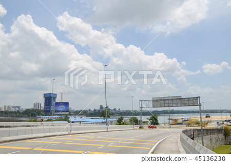 Singapore seen from Malaysia Singapore seen from Malaysia 45136230