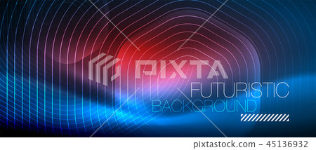 Neon blue glowing lines, magic energy space light concept, abstract background wallpaper design Neon blue glowing lines, magic energy space light concept, abstract background wallpaper design 45136932