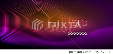 Neon glowing lines, magic energy space light concept, abstract background wallpaper design Neon glowing lines, magic energy space light concept, abstract background wallpaper design 45137227