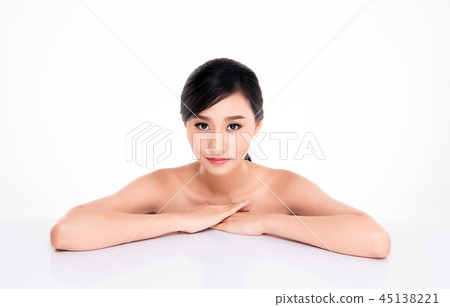 Beautiful Young asian Woman with Clean Fresh Skin Beautiful Young asian Woman with Clean Fresh Skin 45138221
