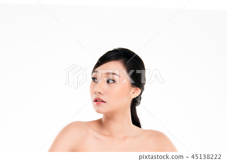 Beautiful Young asian Woman with Clean Fresh Skin Beautiful Young asian Woman with Clean Fresh Skin 45138222