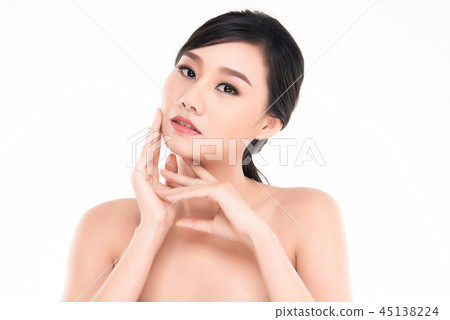 Beautiful Young asian Woman with Clean Fresh Skin Beautiful Young asian Woman with Clean Fresh Skin 45138224