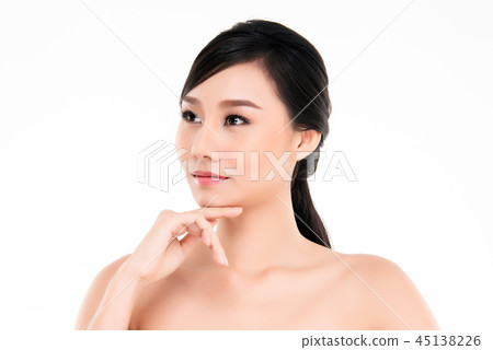 Beautiful Young asian Woman with Clean Fresh Skin Beautiful Young asian Woman with Clean Fresh Skin 45138226