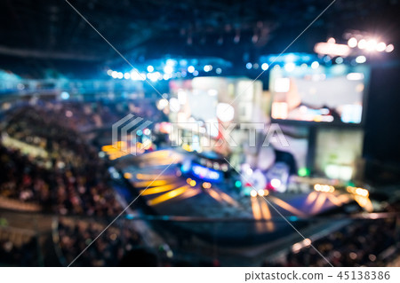 Abstract blurred background of the entertainment show lights with bokeh effect. Abstract blurred background of the entertainment show lights with bokeh effect. 45138386