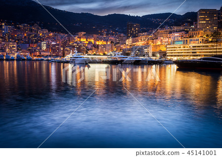 Monaco Evening Skyline Monaco Evening Skyline 45141001