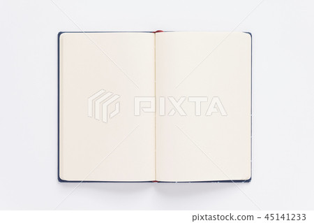 open notebook or book with empty pages on white open notebook or book with empty pages on white 45141233