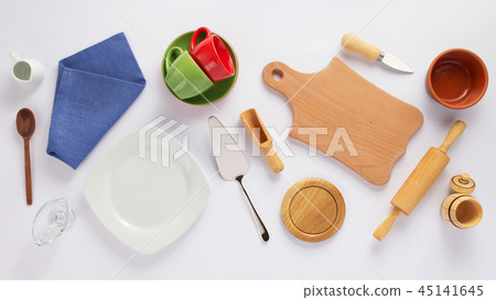 kitchenware set at white background 45141645