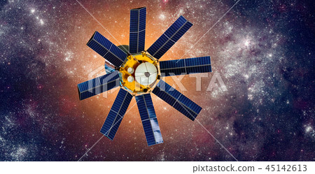 Space satellite orbiting the earth Space satellite orbiting the earth 45142613