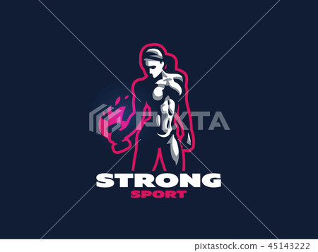 Woman fitness emblem. Woman fitness emblem. 45143222