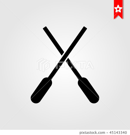 paddle boat icon in black style paddle boat icon in black style 45143340