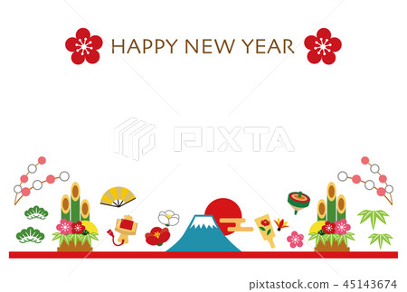 新年卡的材料 45143674