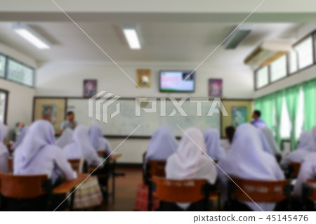 blurred of student Muslims and teacher blurred of student Muslims and teacher 45145476