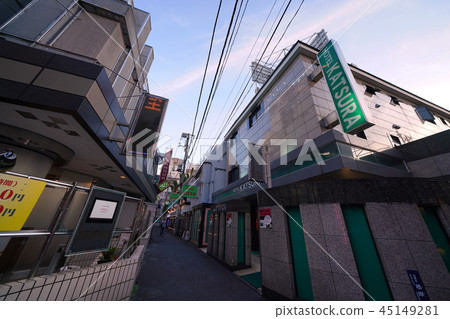 在日本的東京都市風景我看澀谷站周圍的酒店區域 45149281
