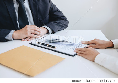 Bribery and corruption concept, bribe in the form of dollar bill 45149518