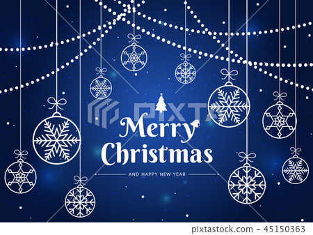 Snowflake Christmas background 45150363